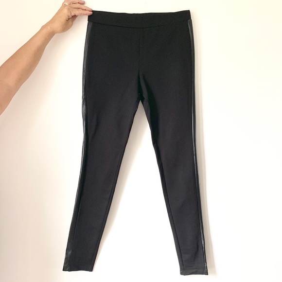 Philosophy Faux Leather Striped Leggings - Picture 1 of 3